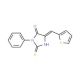 (5E)-2-Mercapto-3-phenyl-5-(2-thienylmethylene)-3,5-dihydro-4H-imidazol-4-one - chemical structure image