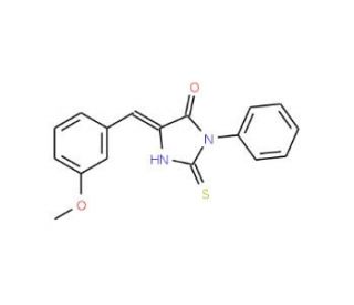(5E)-2-Mercapto-5-(3-methoxybenzylidene)-3-phenyl-3,5-dihydro-4H-imidazol-4-one - chemical structure image