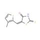 (5E)-2-Mercapto-5-[(3-methyl-2-thienyl)methylene]-1,3-thiazol-4(5H)-one - chemical structure image