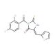 (5E)-3-(2,4-dichlorobenzoyl)-5-(thien-2-ylmethylene)-2-thioxoimidazolidin-4-one - chemical structure image
