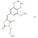 (5E)-3-(2-aminoethyl)-5-(3,4,5-trimethoxybenzylidene)-1,3-thiazolidine-2,4-dione hydrochloride - chemical structure image