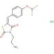 (5E)-3-(2-aminoethyl)-5-[4-(difluoromethoxy)benzylidene]-1,3-thiazolidine-2,4-dione hydrochloride - chemical structure image