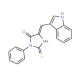 (5E)-5-(1H-Indol-3-ylmethylene)-2-mercapto-3-phenyl-3,5-dihydro-4H-imidazol-4-one - chemical structure image