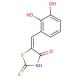 (5E)-5-(2,3-dihydroxybenzylidene)-2-mercapto-1,3-thiazol-4(5H)-one (CAS 590376-71-9) - chemical structure image