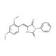 (5E)-5-(2,4-Dimethoxybenzylidene)-2-mercapto-3-phenyl-3,5-dihydro-4H-imidazol-4-one - chemical structure image