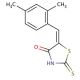 (5E)-5-(2,4-dimethylbenzylidene)-2-mercapto-1,3-thiazol-4(5H)-one (CAS 4818-22-8) - chemical structure image