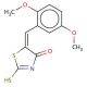 (5E)-5-(2,5-dimethoxybenzylidene)-2-mercapto-1,3-thiazol-4(5H)-one (CAS 127378-17-0) - chemical structure image