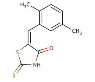 (5E)-5-(2,5-dimethylbenzylidene)-2-mercapto-1,3-thiazol-4(5H)-one (CAS 153567-96-5) - chemical structure image