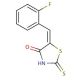 (5E)-5-(2-fluorobenzylidene)-2-mercapto-1,3-thiazol-4(5H)-one (CAS 350-22-1) - chemical structure image