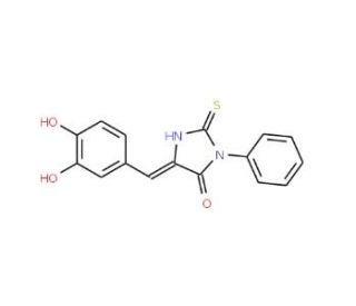 (5E)-5-(3,4-Dihydroxybenzylidene)-2-mercapto-3-phenyl-3,5-dihydro-4H-imidazol-4-one - chemical structure image