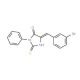 (5E)-5-(3-Bromobenzylidene)-2-mercapto-3-phenyl-3,5-dihydro-4H-imidazol-4-one - chemical structure image