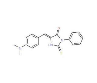 (5E)-5-[4-(Dimethylamino)benzylidene]-2-mercapto-3-phenyl-3,5-dihydro-4H-imidazol-4-one - chemical structure image