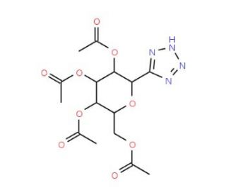 5&prime;-(2,3,4,6-Tetra-O-acetyl-b-D-galactopyranosyl) tetrazole (CAS 64714-42-7) - chemical structure image