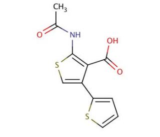 5&prime;-(acetylamino)-2,3&prime;-bithiophene-4&prime;-carboxylic acid - chemical structure image