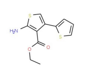 5&prime;-Amino-[2,3&prime;]bithiophenyl-4&prime;-carboxylic acid ethyl ester (CAS 243669-48-9) - chemical structure image