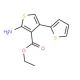 5′-Amino-[2,3′]bithiophenyl-4′-carboxylic acid ethyl ester (CAS 243669-48-9) - chemical structure image