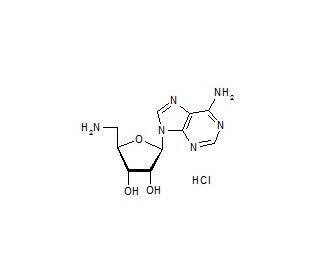5&prime;-Amino-5&prime;-deoxyadenosine hydrochloride (CAS 14365-44-7) - chemical structure image