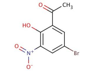 5&prime;-Bromo-2&prime;-hydroxy-3&prime;-nitroacetophenone (CAS 70978-54-0) - chemical structure image