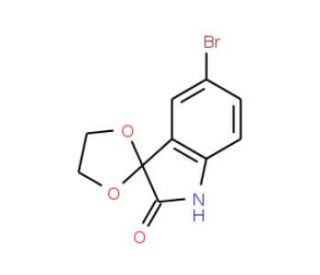 5&prime;-Bromospiro[1,3-dioxolane-2,3&prime;-indol]-2&prime;(1&prime;H)-one (CAS 75822-54-7) - chemical structure image