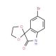 5′-Bromospiro[1,3-dioxolane-2,3′-indol]-2′(1′H)-one (CAS 75822-54-7) - chemical structure image
