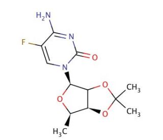 5&prime;-Deoxy-2&prime;,3&prime;-O-isopropylidene-5-fluorocytidine - chemical structure image