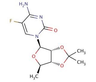 5&prime;-Deoxy-5-fluoro-2&prime;,3&prime;-O-isopropylidenecytidine (CAS 66335-37-3) - chemical structure image