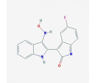 5&prime;-Fluoroindirubinoxime (CAS 861214-33-7) - chemical structure image