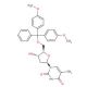 5′-O-(4,4′-Dimethoxytrityl)-3′-β-hydroxythymidine (CAS 112501-53-8) - chemical structure image