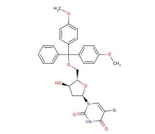 5&prime;-O-(4,4&prime;-Dimethoxytrityl)-5-bromo-2&prime;-deoxyuridine - chemical structure image