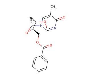 5&prime;-O-Benzoyl-2,3&prime;-anhydrothymidine (CAS 70838-44-7) - chemical structure image