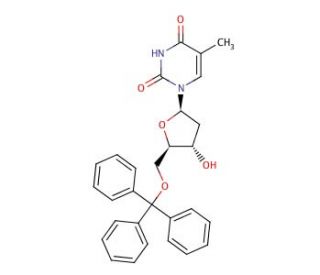 5&prime;-O-Trityl-3&prime;-&beta;-hydroxythymidine (CAS 55612-11-8) - chemical structure image