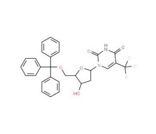 5&prime;-O-Trityl-3&prime;-&beta;-hydroxythymidine-d3 - chemical structure image