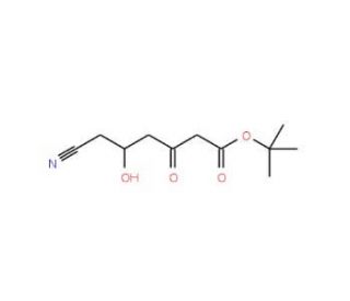 (5R)-6-Cyano-5-hydroxy-3-oxo-hexanoic Acid tert-Butyl Ester (CAS 125988-01-4) - chemical structure image
