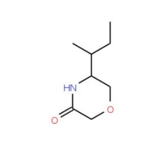 (5S)-5-[(1S)-Methylpropyl]-morpholin-3-one (CAS 160141-20-8) - chemical structure image