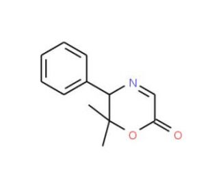 (5S)-5,6-Dihydro-6,6-dimethyl-5-phenyl-2H-1,4-oxazin-2-one (CAS 723262-95-1) - chemical structure image