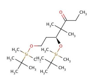 (5S)-5,7-Bis-{[tert-butyldimethylsilyl)oxy]}-4,4-dimethylheptan-3-one (CAS 187527-25-9) - chemical structure image