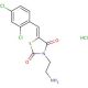 (5Z)-3-(2-aminoethyl)-5-(2,4-dichlorobenzylidene)-1,3-thiazolidine-2,4-dione hydrochloride - chemical structure image