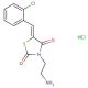 (5Z)-3-(2-aminoethyl)-5-(2-chlorobenzylidene)-1,3-thiazolidine-2,4-dione hydrochloride - chemical structure image