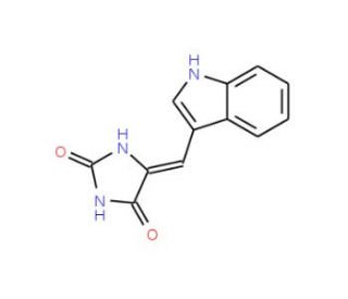 (5Z)-5-(1H-indol-3-ylmethylene)imidazolidine-2,4-dione - chemical structure image