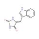 (5Z)-5-(1H-indol-3-ylmethylene)imidazolidine-2,4-dione - chemical structure image