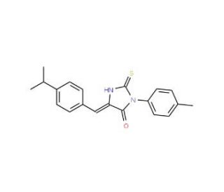 (5Z)-5-(4-isopropylbenzylidene)-3-(4-methylphenyl)-2-thioxoimidazolidin-4-one - chemical structure image