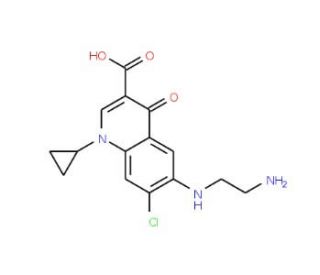6-[(2-Aminoethyl)amino]-7-chloro-1-cyclopropyl-1,4-dihydro-4-oxo-quinoline-3-carboxylic Acid (CAS 528851-85-6) - chemical str