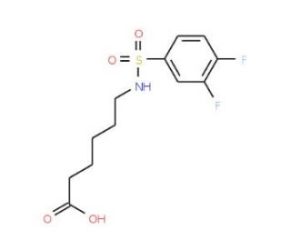 6-{[(3,4-difluorophenyl)sulfonyl]amino}hexanoic acid - chemical structure image