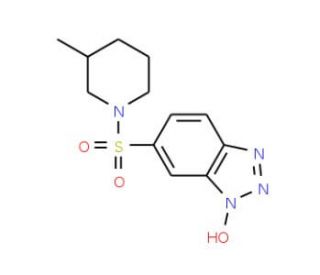 6-[(3-methylpiperidin-1-yl)sulfonyl]-1H-1,2,3-benzotriazol-1-ol - chemical structure image