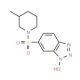 6-[(3-methylpiperidin-1-yl)sulfonyl]-1H-1,2,3-benzotriazol-1-ol - chemical structure image