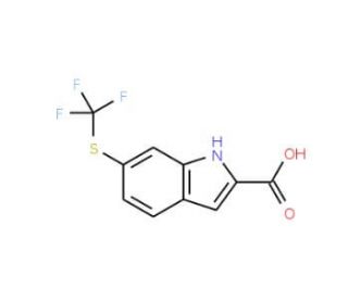 6-[(trifluoromethyl)thio]-1H-indole-2-carboxylic acid - chemical structure image