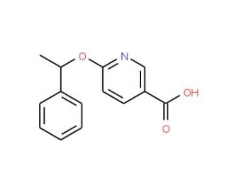 6-(1-phenylethoxy)pyridine-3-carboxylic acid - chemical structure image