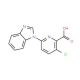 6-(1H-1,3-benzodiazol-1-yl)-3-chloropyridine-2-carboxylic acid - chemical structure image