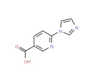 6-(1H-Imidazol-1-yl)nicotinic acid (CAS 216955-75-8) - chemical structure image