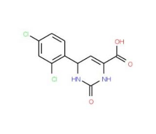 6-(2,4-Dichlorophenyl)-2-oxo-1,2,3,6-tetrahydro-4-pyrimidinecarboxylic acid - chemical structure image